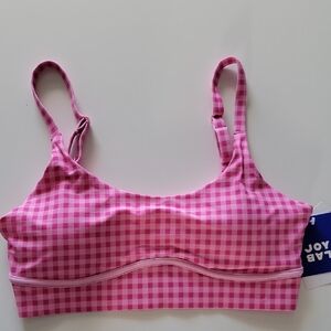 JoyLab Pink Gingham Sports Bra